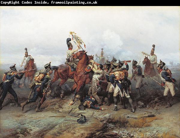 Bogdan Villevalde Feat of Cavalry Regiment at the battle of Austerlitz in 1805.